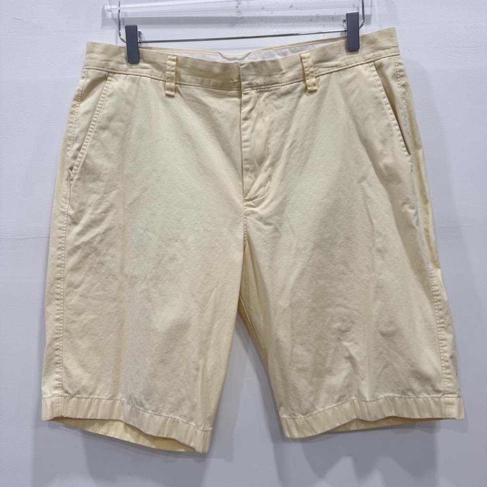 J. Crew Men’s Butter Yellow Cotton Shorts Size 34 Preppy Classic
